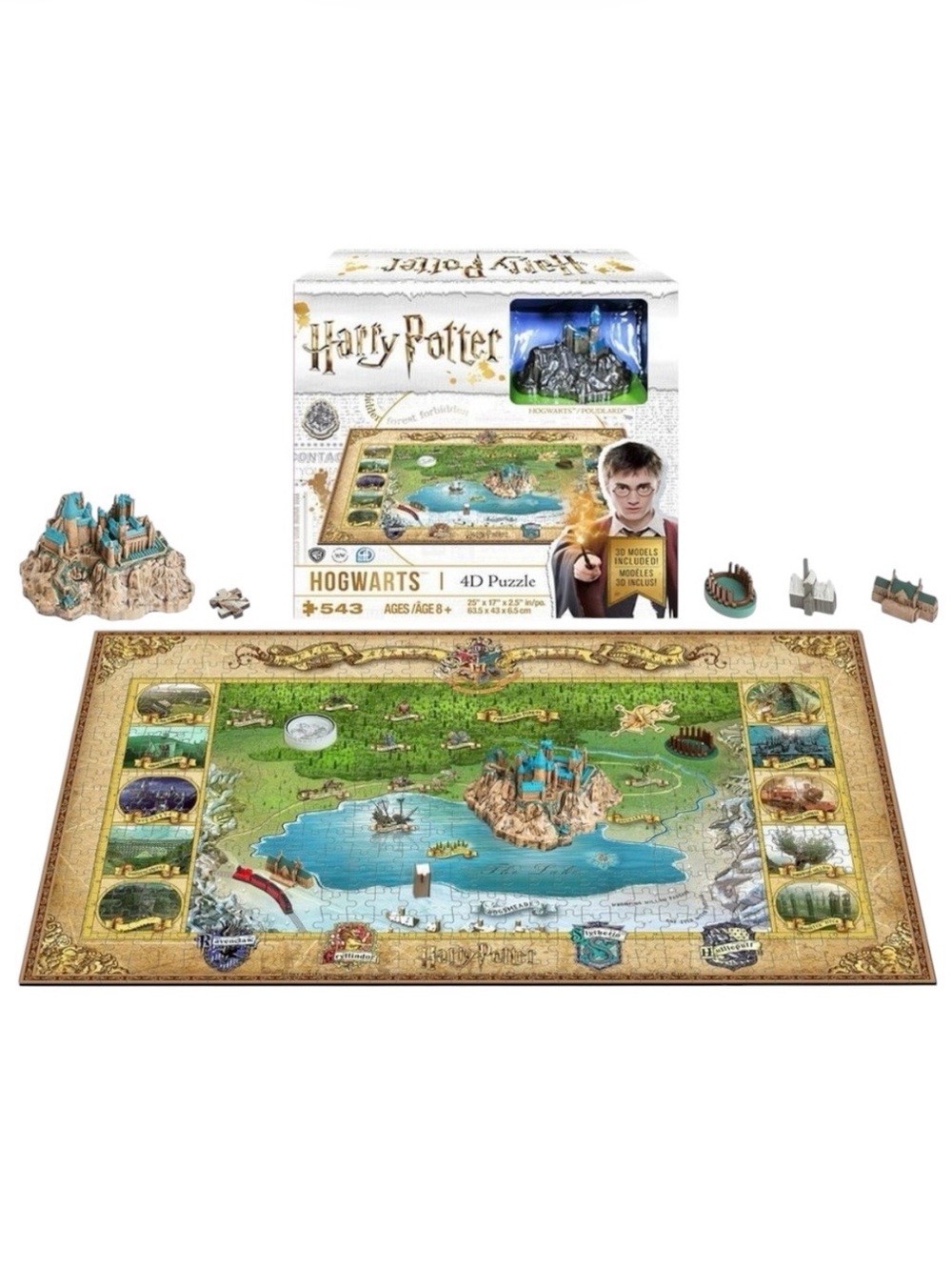 NIB 4D Cityscape Puzzle HARRY POTTER HOGWARTS 543 pieces